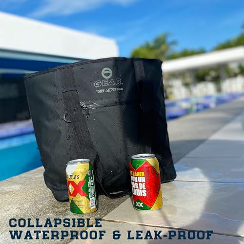Soft Sided Cooler Tote Bag – Waterproof Leakproof Insulated Dry Bag Cooler with Zipper Top, Collapsible Beach, Pool, Boat, Grocery Cooler (20 or 36 Cans) - color: Green