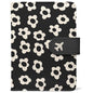 Passport Holder, Travel Wallet Cover with Pen Loop | Cute RFID Blocking Leather Case with Magnetic Closure for Travel Essentials-Flower - color: D-Graphic