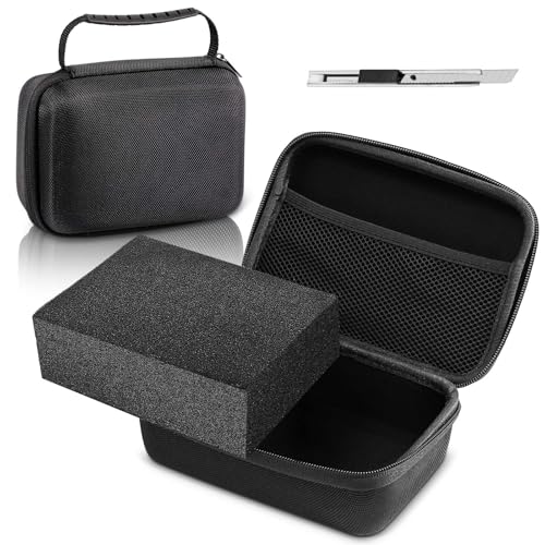 Relaxweex EVA Hard Case with Customizable Foam 11 x 7.8 x 4.3 Inch Protective EVA Carrying Case Shockproof Outdoor for Camera, Digital Products, Electronic Instruments with Knife, Black - color: Black, size: 11 x 7.8 x 4.3 Inch