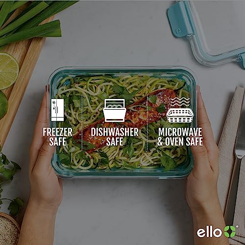 Ello Duraglass 3.4 Cup Meal Prep Sets 6Pc, 3 Pack Set- Glass Food Storage Container with Silicone Sleeve and Airtight BPA-Free Plastic Lids, Dishwasher, Microwave, and Freezer Safe, Berry - color: Mixed Berry