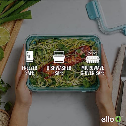 Ello Duraglass 3.4 Cup Meal Prep Sets 6Pc, 3 Pack Set- Glass Food Storage Container with Silicone Sleeve and Airtight BPA-Free Plastic Lids, Dishwasher, Microwave, and Freezer Safe, Berry - color: Mixed Berry