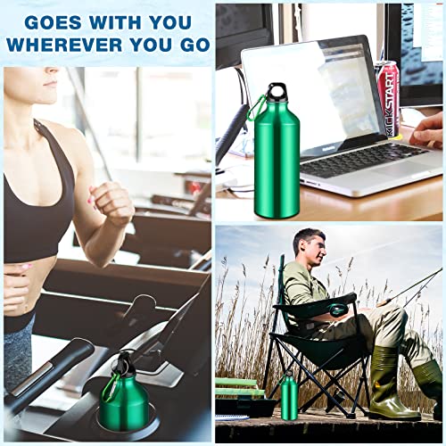 CHENGU Aluminum Water Bottle 20 oz Reusable Bottles Lightweight Leak Proof Aluminum Sports Travel Bottles with Twist Cap Buckle for Gym, Hiking, Cycling, Camping, Fishing - color: Green