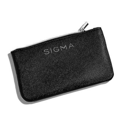 Sigma Beauty Glam ‘N Glow Mini Eye Makeup Brush Set – Set of 3 Eye Makeup Brushes for Blending, Shading, Lining, and Smudging, Includes Stylish Black Small Makeup Bag (4 Pcs) - style: Glam 'N Go Mini Eye Brush Set