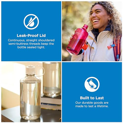 Nalgene 32 oz Narrow Mouth Water Bottle | BPA-Free, Durable & Leak Proof, Lghtweght Bottle for Hkng, Gym & Travel, Cotton - color: Cotton, size: 32 Ounces