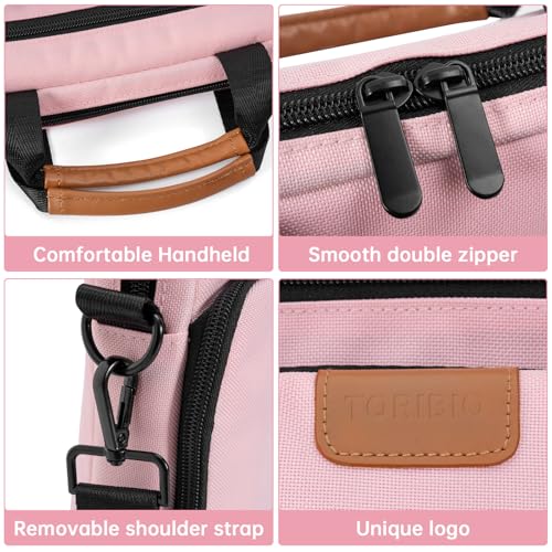12.9 Inch Tablet Sleeve Bag, Padded Carrying Case for 13" iPad Air M4 M3 M2 2026-2024, iPad Pro M5 M4 M2 M1, Samsung Galaxy Tab S9 FE+/S9+/S8+/S7 FE/S7+ 12.4" 2022/2023, Surface Laptop Go 12.4" - color: Pink, size: 12.9 Inch