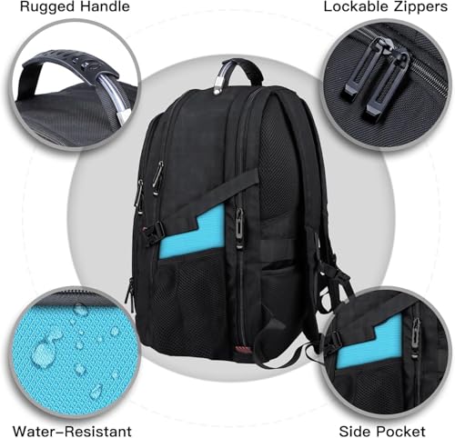 ANTERK Extra Large Backpack, Travel Backpack, Sturdy TSA Water Resistant 17.3 Inch Carry on Backpacks, Anti Theft Business Computer Backpacks Gifts for Men Women, Lake Blue - color: Lake Blue, size: 17 inch