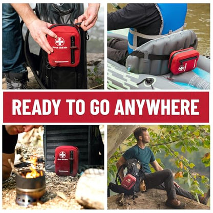 Surviveware 98-Piece Waterproof Premium First Aid & Survival Kit - Comprehensive Emergency Preparedness Gear for Camping, Hiking, Backpacking, and Outdoor Adventures - style: Travel Waterproof