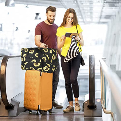 F.FETIVIN Weekender Bag Carry On Travel Duffle Medium Overnight Bag for Women(Sunflower) - color: 11-Sunflower