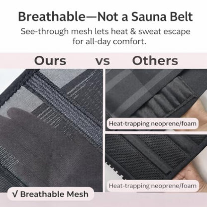 Ultra Breathable & Thin Back Brace for Lower Back Pain – Lightweight, Adjustable Back Brace Belt for Women and Men | Comfortable Lumbar Compression Brace for Sciatica, Scoliosis, Wear Under Clothing - size: S/M(Waist: 33.5"-42")