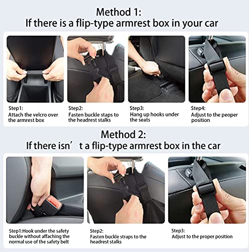 AICEL Car Handbag Purse Holder Between Seats, Auto Seat Leather Organizer Pocket, Front Seat Bag Box Storage for Cell Phone Document, Backseat Barrier for Kids Pet, Fits for Most Vehicles
