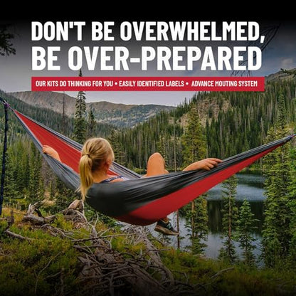 Surviveware 98 Pcs Comprehensive Premium Survival First Aid Kit - Medical Emergency Kit for Travel Camping Gear, Home Essentials & Outdoor Emergencies - HSA & FSA Eligible Survival Kit - style: Travel