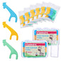 FAMILIFE Kid's Dental Floss Picks, Unflavored Tooth Pick Flossers Children with Portable Travel Cases Refills Pack, 204 Pcs - color: Giraffe 204 Pcs