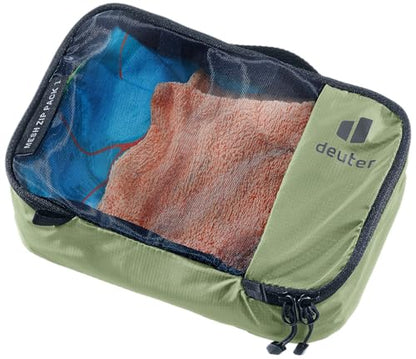 Deuter Mesh Zip Pack 1, Ultralight 1L Zip-Top Packing Organizer for Travel and Everyday Use, 1 Liter - Grove