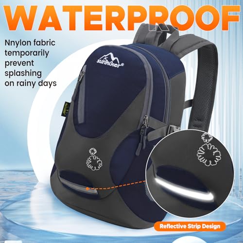 sunhiker Small Hiking Backpack Women Men 20L Lightweight Travel Backpack Daypack Casual Backpack For Cycling Outdoor Camping - color: Dark Blue