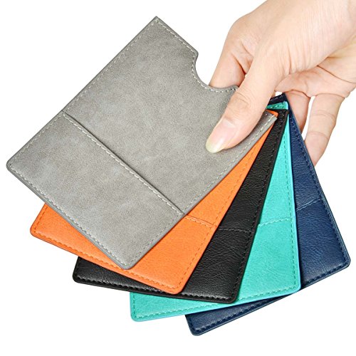 XEYOU Passport Holder Cover - Ultra Slim Premium Vegan Leather Travel Wallet Case Cover (Black) - color: Black