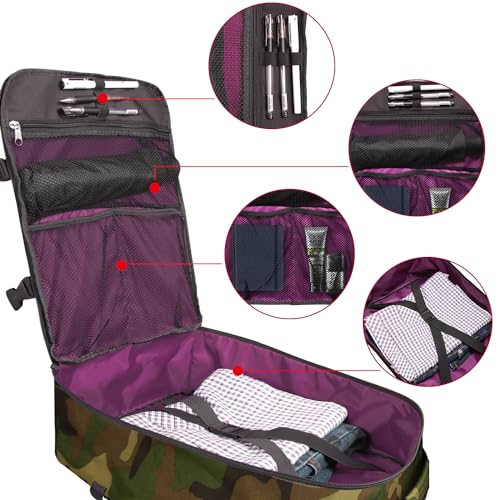 Underseat Carry-On Backpack Luggage Lightweight Casual Laptop Backpack MacBook Pro 16 Travel Gym Sport Daypack 21L, Green Camo - color: Green Camo