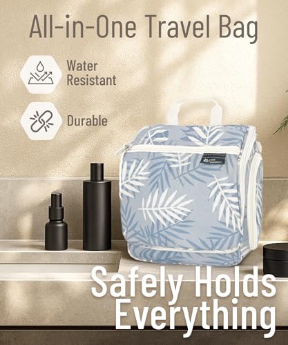 D&D Wanderlust D&D Hanging Travel Toiletry Bag for Men and Women – Cosmetics, Makeup and Toiletries Organizer Kit with 10 Compartments - color: Floral