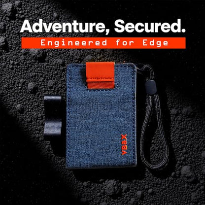 RFID Minimalist Slim Wallet for Men and Women, Holds Up to 12 Cards, Cash, Key Thin and Lightweight Credit Card Holder (Blue Microfiber – Ember Edition) - color: Blue Microfiber – Ember Edition