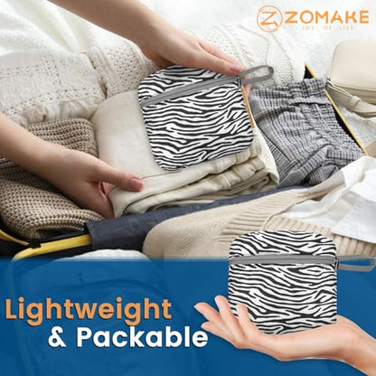 ZOMAKE Ultra Lightweight Packable Backpack 25L - Foldable Hiking Backpacks Water Resistant Small Folding Daypack for Travel(Zebra print) - color: Zebra Print