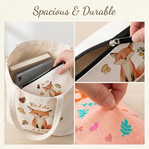 Fox Gifts for Women - 6pcs Fox Gift Set with Soft Comfort Socks | Animal Theme Gift For Daughter,Mom,Friends, Sister, Wife
