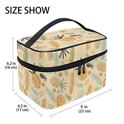 Makeup Bag Pineapple Flower Travel Cosmetic Bags Organizer Train Case Toiletry Make Up Pouch - color: color9