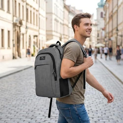 MATEIN Travel Laptop Backpack, Business Anti Theft Slim Sturdy Laptops Backpack Personal Item Bag, Water Resistant College School Computer Bag Gift for Men & Women Fits 15.6 Inch Notebook, Grey - color: Austere Grey, size: 15.6 Inch