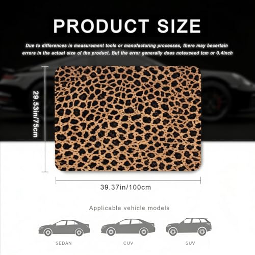 Car Trunk Mat - Universal Size 29" x 39", Leopard Print Pattern Cargo Liner, Car Accessory for SUVs/Sedan/Wagons, Durable Protective Mat, Trunk Liner for Families/Travel Enthusiasts - style: Leopard Print-5