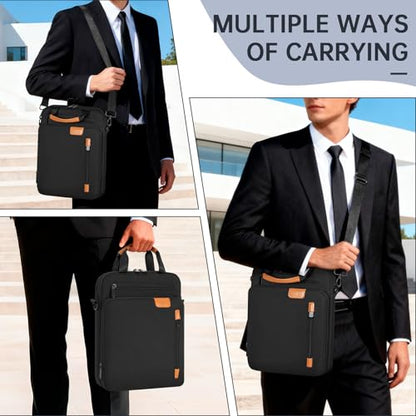 9-11 Inch Tablet Sleeve Bag, Padded Protective Travel Carrying Case for iPad A16 2025, iPad Air M4 11-inch 2026 M3 M2, iPad Pro M5/M4 11 inch, iPad 10/9/8/7th, Galaxy Tab A9+/S9/S8 11" | with shoulder Strap - color: Black, size: 9-11 Inch