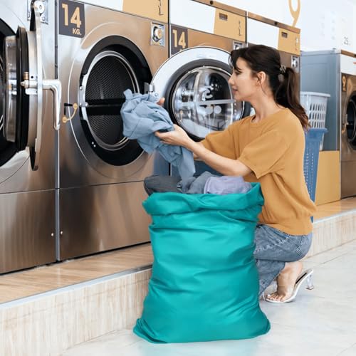 F-color Travel Laundry Bags 2 Pack - Cruise Essentials 2026 Washable Dirty Clothes Travel Bag 24 x 36 Inch for Cruise Ship Cabin, Summer Camp & College Dorm Hamper Liner, Blue & Gray - color: 2-Pack, Blue & Gray