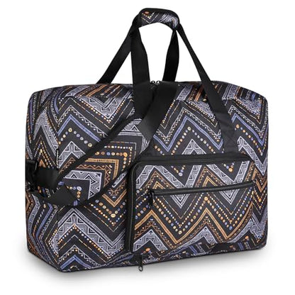 F.FETIVIN Weekender Bag Carry On Travel Duffle Medium Overnight Bag for Women (Wavy Stripes) - color: 11-Wavy Stripes