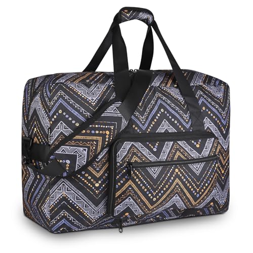 F.FETIVIN Weekender Bag Carry On Travel Duffle Medium Overnight Bag for Women (Wavy Stripes) - color: 11-Wavy Stripes