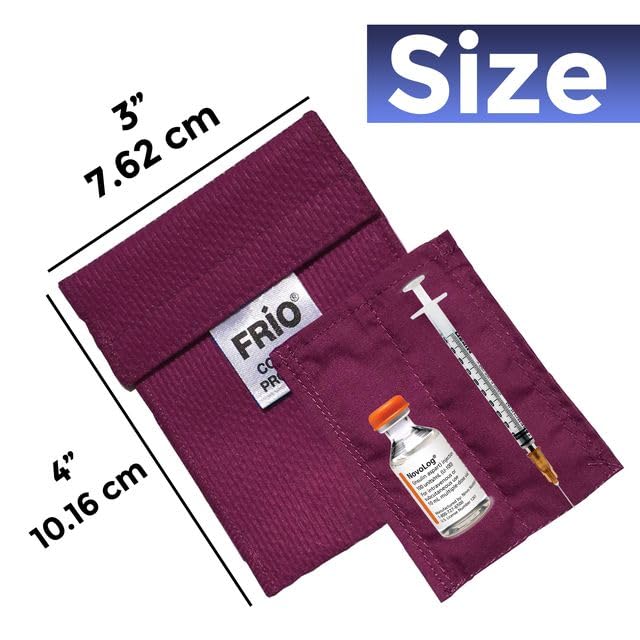 FRIO Cooling Wallet - Insulin Cooler for 45+ Hours of Stress Free On The Go - Burgundy Mini - color: Burgundy, size: Mini
