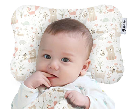 Soft Hypoallergenic Baby Head & Neck Support Organic Cotton Cover Machine Washable (Babystar Pink) - color: Babystar Pink