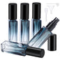 Segbeauty Travel Perfume Bottle Refillable, 5pcs 10ML Mini Glass Perfume Containers with Funnel and Pipette, Empty Portable Leak-proof Fragrance Bottles Spray Atomizer Pump Bottle Kit for Toiletries - color: Blue-black, style: Mini Bottles