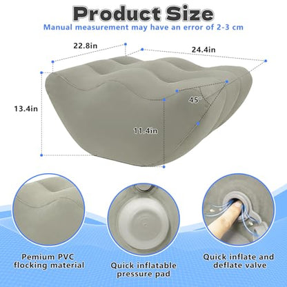 Inmoredo Inflatable Leg Elevation Pillow After Surgery, Wedge Leg Elevating Pillows for Injury Recovery, Blood Circulation, Swelling, Legs Support Cushion Knee Hip Ankles Pain