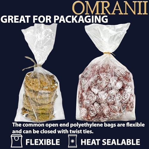 Clear Gusseted Bags 0.75 Mil, 8" X 4" X 12" & 200 Bags| LDPE Material, For Food Packaging, Storage & Display | Heat Sealable Plastic Bag, Ideal for Bakery, Deli, Snacks, and Commercial Use - size: 8" X 4" X 12" & 200Bags