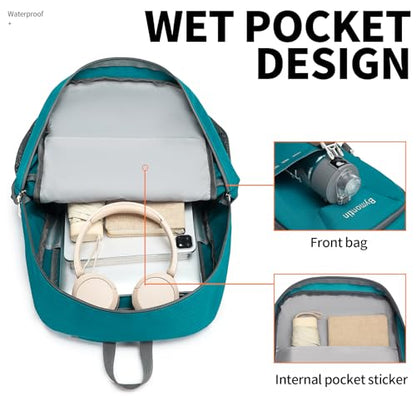 45L Lightweight Packable Backpack – Durable Foldable Daypack for Travel, Hiking, and Gym (Green) - color: 45l-green