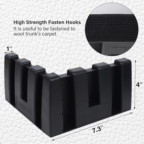 Set of 4 Car Trunk Organizer Set, Cargo Blocks for Back of SUV Multipurpose Trunk Divider Available to Wool or Leather Carpet, Car Storage Organizer Blocks for Car Truck SUV Van