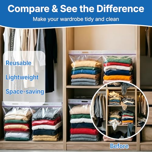 20 Gallon Jumbo Storage Bags, 3 Pack Clear Plastic Storage Bag with Carry Handle, 24" x 32" Heavy Duty Ziplock Storage Bag Resealable Large Zipper Bag for Clothing, Moving, Bedding and Travel, 4 Mil - size: 20 Gallon - 3 Pack