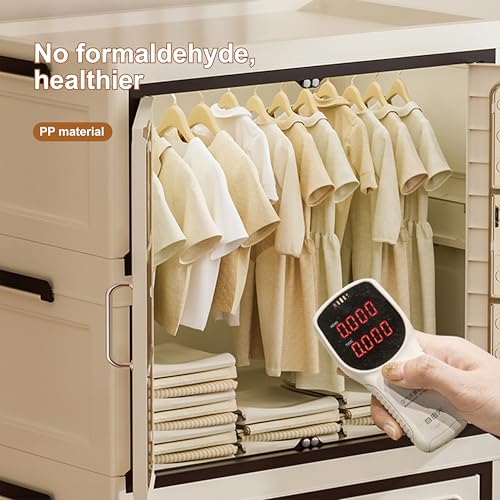SunSettler Storage Cabinets with Lids, Stackable Storage with Wheels, Collapsible Storage with Doors, Home Office Dorm Organizer Essential - size: Tier 3+1