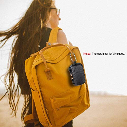 Small Hard EVA Case (4.3" x 2.5")- Portable Protection Earbud Case Zipper Pouch for Headset, Earphone, Flash Drive, Charging Cable, Key - Mesh Inner Pocket Durable Exterior Universal Carrying Bag - color: Black
