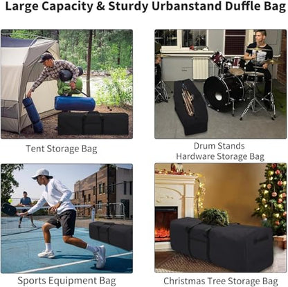 Urbanstand 48 Inch Travel Duffle Bag Extra Large Sport Equipment Duffel Bags with 2-way Lockable Zippers (Black) - color: Black, size: 48inch