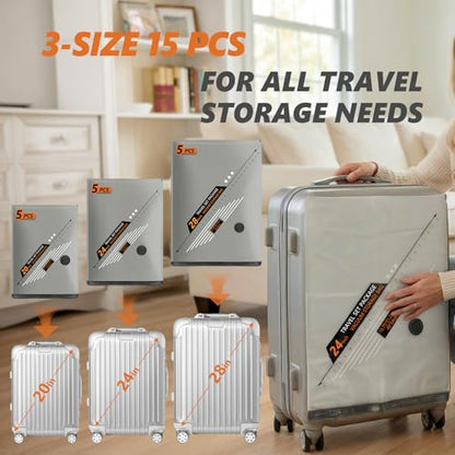 Rechargeable Wireless Pump Travel Vacuum Bags Set,Vacuum Storage Bags Portable Space Saver Bags for Travel, Home, Vacuum Compression Packing Seal for Clothes Seasonal Storage 15 Combo Set - size: 15 Combo Size