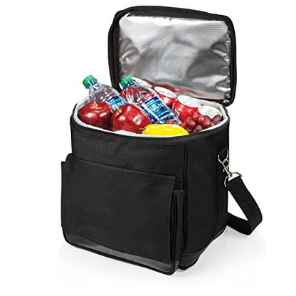 Picnic TIME Cellar 6-Bottle Wine Carrier & Cooler Tote, Insulated Padded Wine Cooler Bag for Travel, Portable Water-Resistant Wine Bag, (Black with Gray Accents) - style: Wine Carrier With Trolley