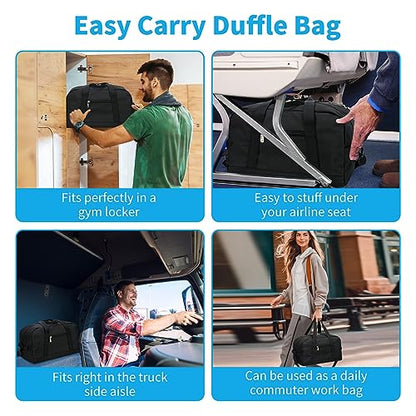 Apenze Small Gym Bag 14 inch lightweight Carry On Mini Duffel Bag for Travel Sport - Black - color: Black