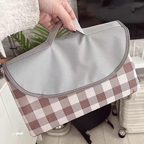 LRUUIDDE Extra Large Picnic Blanket Beach Blankets, Outdoor Foldable Waterproof Sand Mat for Beach Camping Hiking Travel Family Concerts Grass Park Music Festival Lawn Mats (Brown, 80x80inch) - color: Brown, size: 6'8" x 6'8"