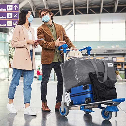 BlissTotes Large Moving Boxes and with Zippers & Handles Moving Supplies with lids, Heavy Duty Totes for Storage Bags for Space Saving, Fold Flat, Moving and Storing 76L, 10 Pack - size: 76L-10 Packs