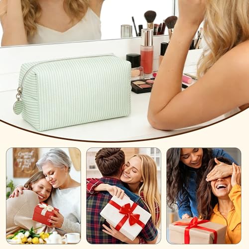 2pcs Makeup Bag Travel Toiletry Bag for Women Lightweight Make Up Bag Purse Organizer Pouches Large Cosmetic Bag Small Makeup Pouch Medicine Bag Travel Essentials for Women Green - color: green