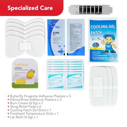 Swiss Safe First Aid Kit for Kids 246 Pieces - for Travel, Home & Car Emergency Kit, Baby & Toddler First Aid, Small Portable Kit with Mini Bag