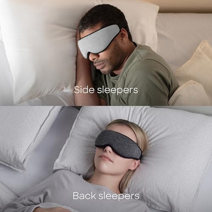 Ostrichpillow Eye Mask, Sleep Mask for Men Women 100% Blackout, No Pressure On Eyes, Soft & Breathable, Adjustable Fit, Travel Bag Included - color: Dusk